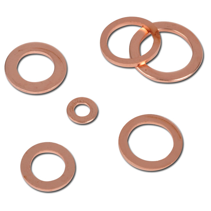 Kupfer-Dichtring-Sortiment - 150-teilig - Standardkupfer