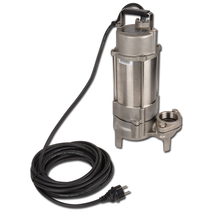 Schmutzwasserpumpe Vortex Niro - Edelstahl - max. 2,2 kW - max. 1120 l/min  - Schwimmschalter bei 230 V