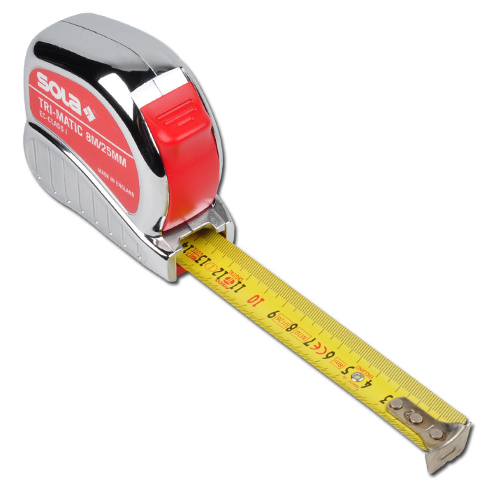 bijeenkomst Doorzichtig Medisch Tape Measure "Sola Tri" - Automatic - Steel Band - Length 3-10 m