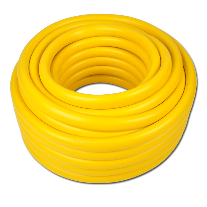 at se Vi ses snak PVC vandslange - gul - indvendig Ø 12 til 25 mm - stof forstærket - pris  pr. Rulle og meter
