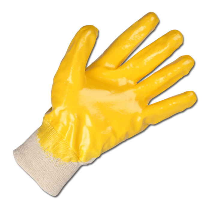 10 und 11 ab 1 Paar mit Bund 9 Nitril Handschuh gelb von Soleco Größe 7 8 