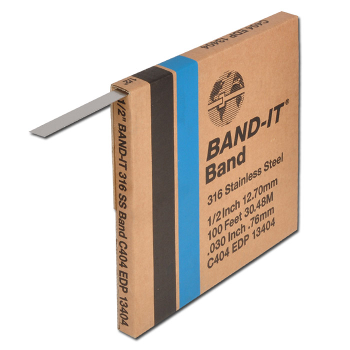 Band-It 201 Stainless Steel Strapping 30.5m, Band-It, Hose Clips and  Clamps