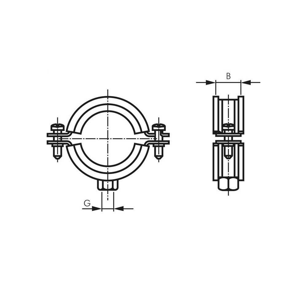 Serflex 3 Colliers doubles fil - Diamètre 33 à 37 mm