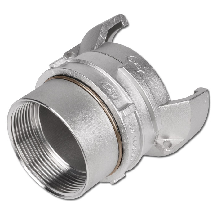 GuilleminKupplung mit Innengewinde mit Verriegelung Edelstahl