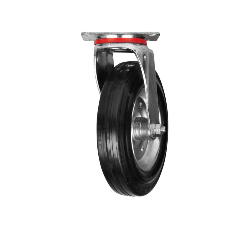 Roulette de suspension - roue en caoutchouc plein - palier lisse - roue Ø  100 mm - hauteur 400 mm - capacité de charge 70 kg