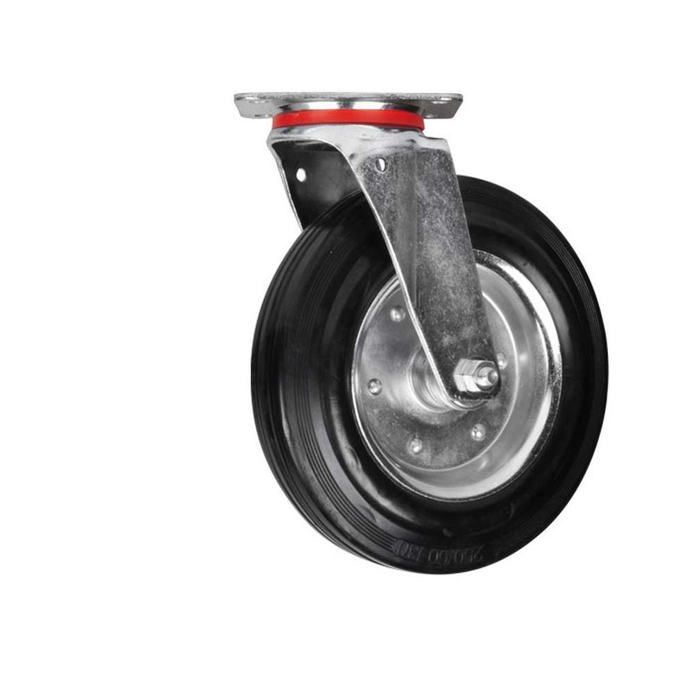 Roulette pivotante - en caoutchouc plein - Ø de la roue 80 à 250