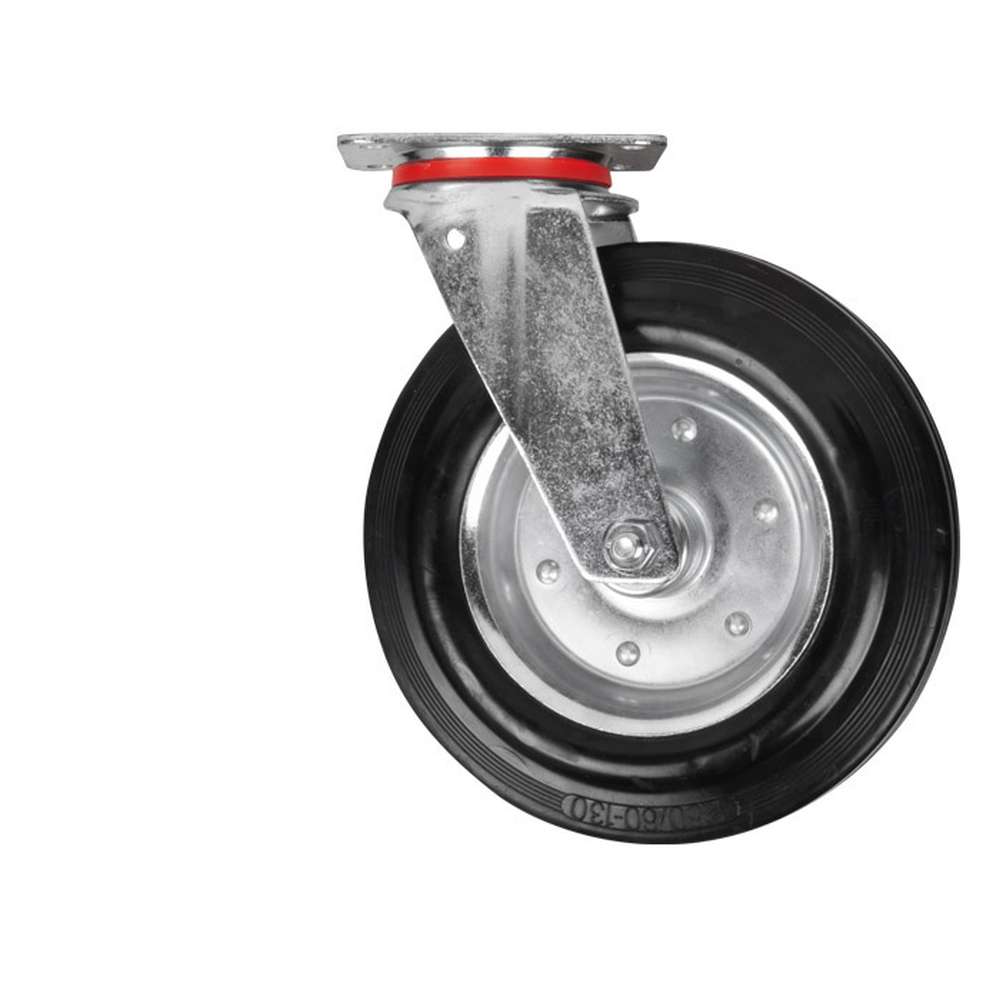Roulette pivotante - roue en thermoplastique - à moyeu lisse - sans frein -  Ø de la roue 80 à 250 mm - hauteur totale 100 à 290 mm - capacité de charge  120 à 400 kg