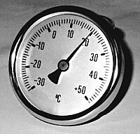 Medidor de punto de rocío - analógico - rango de medición -30 a +50°C - tolerancia +/- 2°C - magn