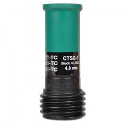 Boquilla chorro de arena carburo de tungsteno larga - rosca cordón - boquilla Ø 6,5 mm - longitud 130 mm - entrada 25 mm