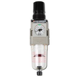 SMC regulator z filtrem 5 mikronów - 8,5bar - do 1980l / min. "B 3/4". Przyłącze 1/8 - literę M -