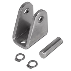 Soportes - con perno - acero galvanizado / VA 1.4301 - para cilindros pequeños ISO 643