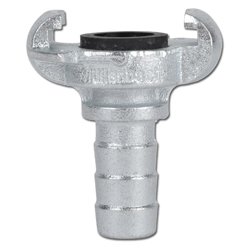 Acoplamientos para manguera - 10 bar - ancho de leva 42 mm - con collarín de seguridad y orificio taladrado
