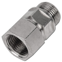 Draaibare schroefverbinding - vernikkeld - AG/IG 1/8" tot 3/8" - recht - PN 10
