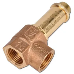 Válvula de seguridad de esquina (TÜV) - bronce de cañón - 1,0-25 bar - líquidos, gases y vapores