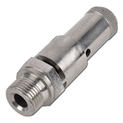 TÜV-veiligheidsklep - DN 10 (1 - 25 bar) - vernikkeld messing - Viton-afdichting - vast ingesteld