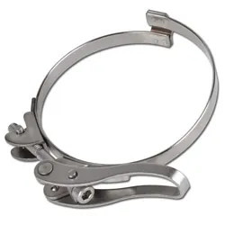 Brückenschelle CLAMP 213 mit Schnellverschluss - Edelstahl - Spannbereich-Ø 50 bis 500 mm - Breite 9 mm - Preis per Stück