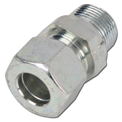 Złączka wkręcana - Seria L - Stal ocynkowana - Rura Ø 6 do 42 mm - Gwint zewnętrzny M10 x 1 do M48 x 2 - PN 160 do 315