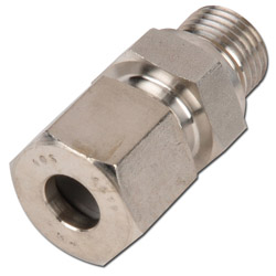 Złączka wkręcana - Seria S - Stal nierdzewna 1.4571 - Rura Ř 6 do 38 mm - AG M12 x 1,5 do M52 x 2 - PN 315 do 630