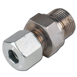 Złączka wkręcana - Seria S - Stal ocynkowana - Rura Ř 6 do 38 mm - AG M12 x 1,5 do M48 x 2 - PN 250 do 630