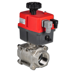 Válvula de bola - Acero inoxidable 1.4408 - Actuador eléctrico (versión industrial) - Rosca interior G 1/2" a G 4" - DN 15 a 100 - PN -0.9 a 63