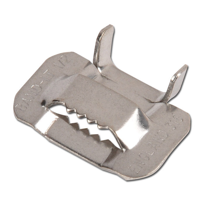 Band-It-lussen - roestvrij staal 1.4401 - voor bandbreedte 9,5 tot 19,1 mm - VE 100 stuks - prijs per VE