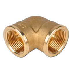 Winkelverschraubung 90&ordm; - Messing - zylindrische Innengewinde G 1/4" bis G 1" - PN 16