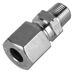 Złączka wkręcana - seria L - stal nierdzewna 1.4571 - rura ø 6 do 42 mm - gwint zewnętrzny NPT 1/8 "na NPT 1 1/2" - PN 160 do 315
