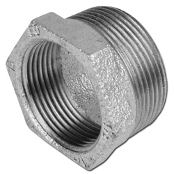 Reduziernippel - Typ 241/Form 1 - Temperguss schwarz/verzinkt - kon. AG und IG - Rp 1/8" bis R 1 1/2" - PN 25