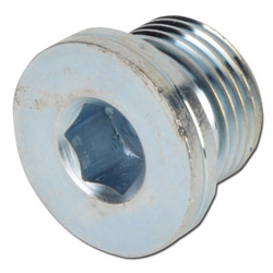 Hogedruk-afsluitpluggen - verzinkt staal - inbus - NBR-afdichting - AG G 1/8" tot G 1 1/2" - PN 250 tot 400