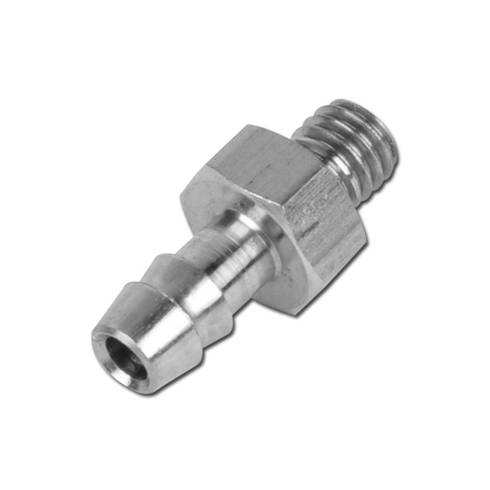 VA slangtule - schroefdraad M3 tot 3/4" - roestvrij staal 1.4571