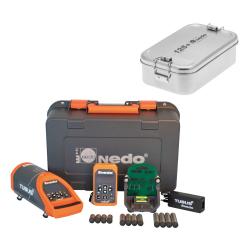 Kanalizačn&iacute; laser Nedo - TUBUS 2 "Edition 125" - Laserov&aacute; tř&iacute;da 2 - limitovan&aacute; edice s č&iacute;slov&aacute;n&iacute;m, speci&aacute;ln&iacute; barvou a grav&iacute;rov&aacute;n&iacute;m - v sadě s nerezovou jubilejn&iacute; svačinovou krabičkou