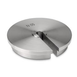Peso de prueba con calibraci&oacute;n en newtons - Valor nominal de 1 N a 50 N - Ranura tipo B - Acero inoxidable