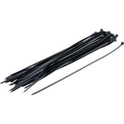 Kabelbinderset - 4,5 mm x 350 mm - zwart - 50 stuks.