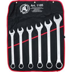 Juego de llaves combinadas - acero - anchura de la llave 34 a 50 mm - 6 piezas - en bolsa enrollable - "XXL"