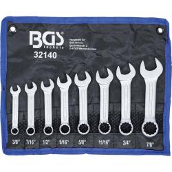 Steeksleutelset - CV-staal - 3/8" tot 7/8" - 8-delig - in roltas