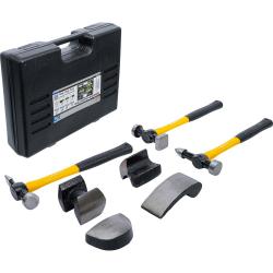 Kit de desabollado "BGS" - 7 piezas - con mangos de fibra de vidrio