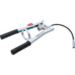 Pompe à graisse à cartouches bimanuelle - avec tuyau blindé - longueur 675 mm - pression de travail 500 bar