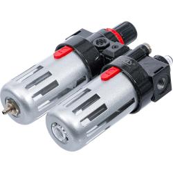 Filtro aria compressa / unità di lubrificazione con regolatore di pressione - 1/4 "- max 15 bar.