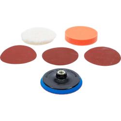 Jeu de disques à poncer et à polir - 125 mm