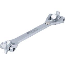 Ölwannen-Spezialschlüssel - 8 in 1 - SW- 8 bis 17 mm - 3/8" und 1/2"