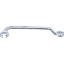 Llave de estrella doble - abierta - para conductos de inyección diesel - 17 mm de longitud, 12 filos