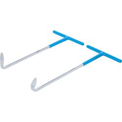 Auspuffgummi-Haken-Satz - tauchbeschichtete T-Griffe - 2-tlg.