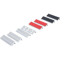 Szczęki ochronne magnetyczne - imadło - wykonane z aluminium - rozmiar 100 x 25 mm - 8 szt.
