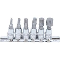 Bitset - inwendige veelvertakte - XZN - 1/4" - M4 - M12 - CV-staal