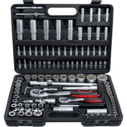 Juego de llaves de vaso - 108 piezas - accionamiento- 1/4"-1/2" - perfil SuperLock - acero CV