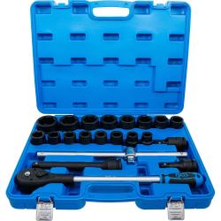 Krachtige steeksleutelset - 20 mm 3/4" aandrijving - CRO-MO-staal - 21-delig.