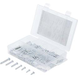 Assortiment plaatschroeven - van verzinkt staal - 175-delig.