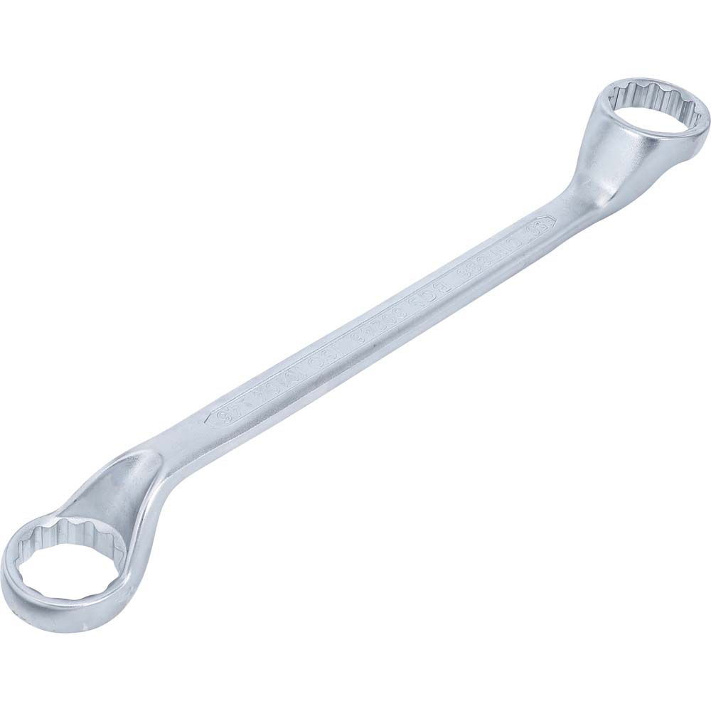 Llave de doble anilla - Lados de la anilla girados 75° - Tamaño de 6 x 7 a 46 x 50 mm