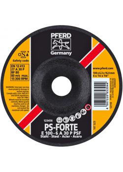 Schruppscheibe - PFERD - für Stahl/Gusseisen - Härtegrad P - Ø 100 bis 230 mm - VE 10 Stück - Preis per VE