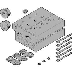 Festo verdeelblok - serie VABM-B10-30E-x-P3 - 2 tot 10 klepplaatsen - geknoed aluminiumlegering - prijs per stuk